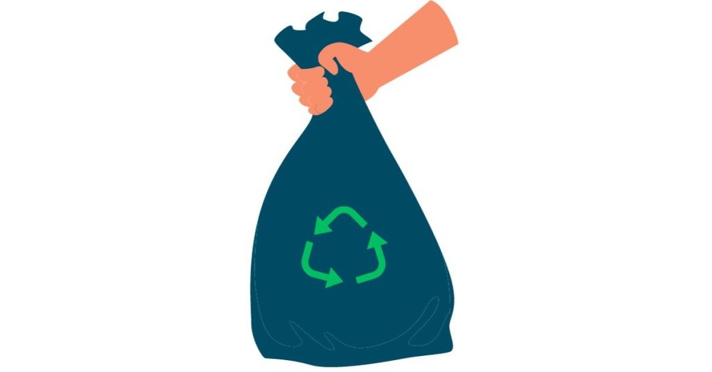 Recycle a trash bag